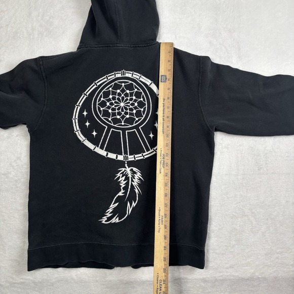 Y2K Hail The‎ Sun Dreamcatcher Black Full Zip LS Hoodie Women's S/M - Picture 8 of 9